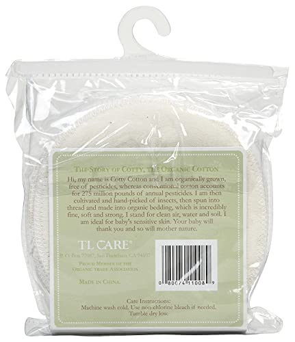 TL Care Nursing Pads Made with Organic Cotton, Natural Color, 6 Count - Image 3